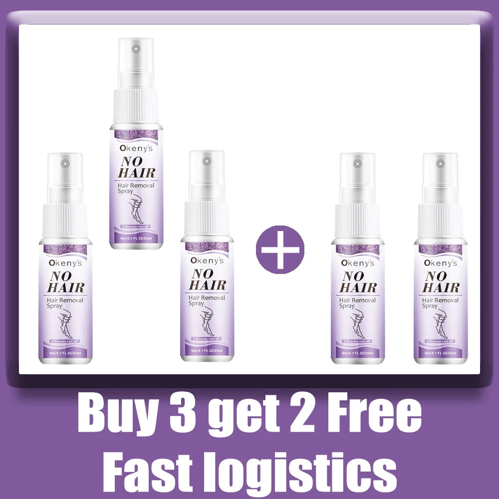 2 Minutes Fast Hair Removal Spray Painless Hair Growth Inhibitor Arm Armpit Leg Permanent Depilatory for Men Women Repair Care9*